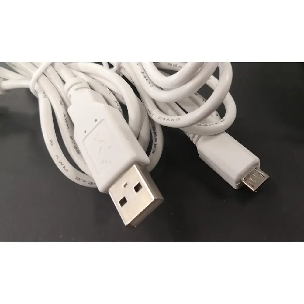 5 Pack. 3ft USB to Micro USB Cable. White. 5PC Cord. For Charging Cellphone